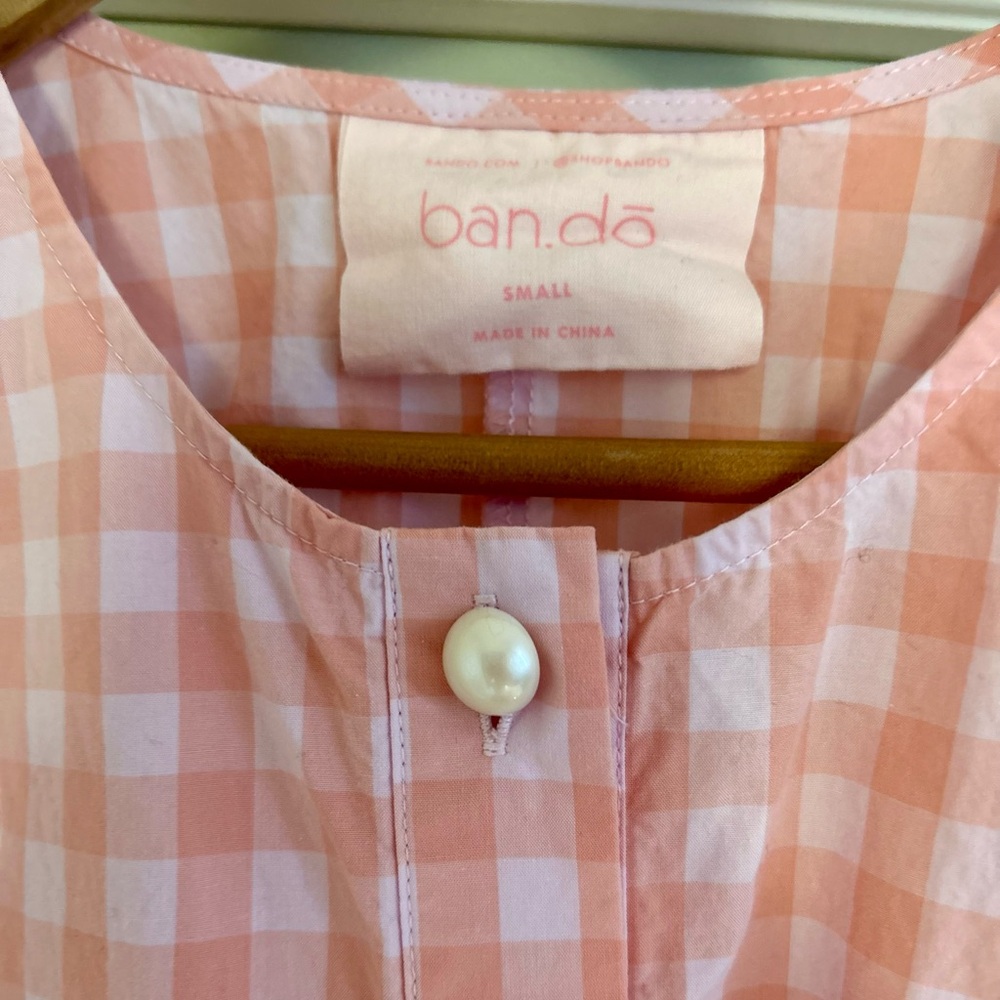 ban.do Pink Gingham Romper - Picture 2 of 3